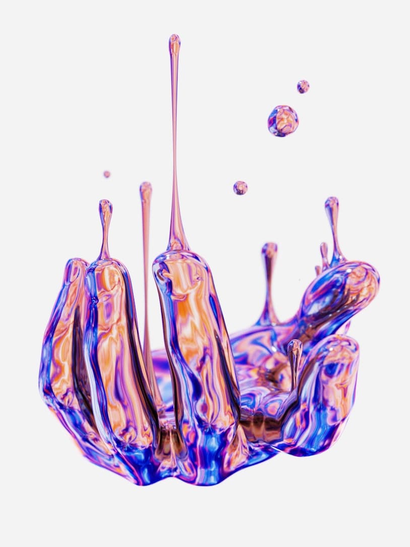 Digital transformation — iridescent liquid splash